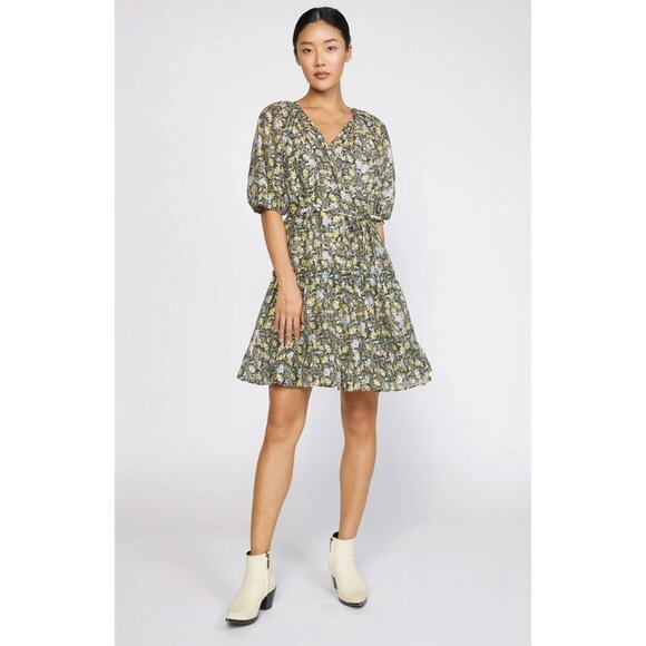 Current Air Wrap Tiered Dress Baroque Floral NWT - Picture 1 of 7